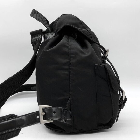 Authentic Prada Nylon Tessuto Backpack Saffiano Leather Shoulder Bag Purse Tote main image 13